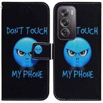 For OPPO Reno12 Pro 5G Global Coloured Drawing Flip Leather Phone Case(Anger)