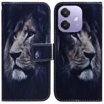 For OPPO A5x 5G / A3 4G / 5G / A3x 4G / 5G Coloured Drawing Flip Leather Phone Case(Lion)