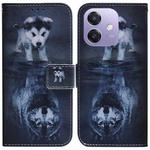 For OPPO A5x 5G / A3 4G / 5G / A3x 4G / 5G Coloured Drawing Flip Leather Phone Case(Wolf and Dog)