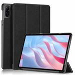 For Honor Pad X9 / X8 Pro 11.5 Custer Pure Color 3-Fold Holder Leather Tablet Case(Black)