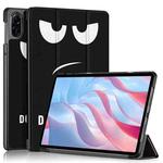 For Honor Pad X9 / X8 Pro 11.5 Coloured Drawing 3-Fold Holder Leather Tablet Case(Big Eyes)