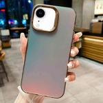 For iPhone XR IMD Colorful Gradient PC + Acrylic Phone Case(Black)