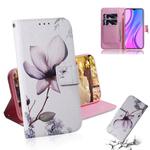 For Xiaomi Redmi 9 Colored Drawing Horizontal Flip Leather Case with Holder & Card Slot & Wallet(Magnolia Flower)