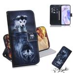 For Huawei P40 Lite 5G Colored Drawing Horizontal Flip Leather Case with Holder & Card Slot & Wallet(Wolf and Dog)