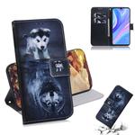 For Huawei P Smart S / Enjoy 10S / Y8P Colored Drawing Horizontal Flip Leather Case with Holder & Card Slot & Wallet(Wolf and Dog)