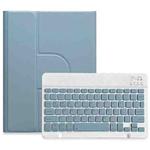 For iPad 10th Gen 10.9 2022 Square Button 360 Degree Rotatable Bluetooth Keyboard Leather Case(Mist Blue)