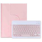 For iPad 10th Gen 10.9 2022 Square Button 360 Degree Rotatable Bluetooth Keyboard Leather Case(Pink)
