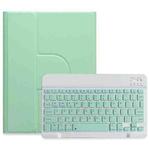 For iPad Air 2022 / iPad Pro 11 2021 Square Button 360 Degree Rotatable Bluetooth Keyboard Leather Case(Mint Green)