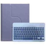 For iPad 10.2 2021 / Air 2019 Square Button 360 Degree Rotatable Bluetooth Keyboard Leather Case(Lavender Purple)