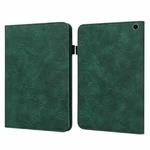 For Amazon Fire Max 11 Lace Flower Embossing Pattern Leather Tablet Case(Green)