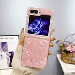 For Samsung Galaxy Z Flip5 Shell Pattern Glitter Shockproof Phone Case(Pink)