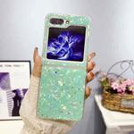 For Samsung Galaxy Z Flip5 Shell Pattern Glitter Shockproof Phone Case(Green)