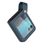 For Motorola Razr 40 Ultra Hand Strap Type Leather Phone Case(Green)