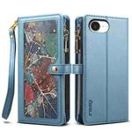 For iPhone 16e ESEBLE Star Series Lanyard Zipper Wallet RFID Leather Case(Blue)