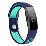 For Fitbit Inspire HR Two-color Silicone Watch Band, Size: Large Size(Blue Duck)