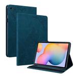 For Samsung Galaxy Tab S5e/T720/T725 Butterfly Flower Embossed Leather Tablet Case(Blue)