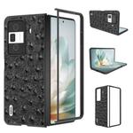 For Honor Magic Vs3 ABEEL Genuine Leather Ostrich Texture Phone Case(Black)