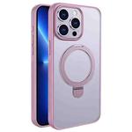 For iPhone 13 Pro Multifunctional MagSafe Holder Phone Case(Pink)