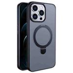 For iPhone 12 Pro Multifunctional MagSafe Holder Phone Case(Black)