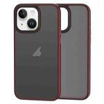 For iPhone 15 Plus Brilliant Series Micro-frosted Anti-fingerprint PC Phone Case(Purplish Red)