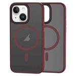 For iPhone 15 Brilliant Series MagSafe Micro-frosted Anti-fingerprint PC Phone Case(Purplish Red)