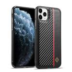 For iPhone 11 Pro LC.IMEEKE 3 in 1 Carbon Fiber Texture Shockproof Phone Case(Black)