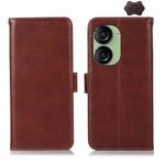 For Asus ZenFone 10 / 9 Magnetic Crazy Horse Texture Genuine Leather RFID Phone Case(Brown)