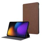 For Xiaomi Pad 7 / 7 Pro TPU Flip Tablet Protective Leather Case(Brown)