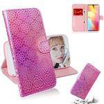 For Xiaomi Mi Note 10 Lite Solid Color Colorful Magnetic Buckle Horizontal Flip PU Leather Case with Holder & Card Slots & Wallet & Lanyard(Pink)