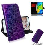 For Xiaomi Redmi Note 9 / 10X 4G Solid Color Colorful Magnetic Buckle Horizontal Flip PU Leather Case with Holder & Card Slots & Wallet & Lanyard(Purple)