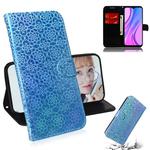 For Xiaomi Redmi 9 Solid Color Colorful Magnetic Buckle Horizontal Flip PU Leather Case with Holder & Card Slots & Wallet & Lanyard(Sky Blue)