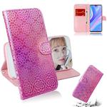 For Huawei P Smart S / Enjoy 10s / Y8p Solid Color Colorful Magnetic Buckle Horizontal Flip PU Leather Case with Holder & Card Slots & Wallet & Lanyard(Pink)