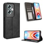 For OPPO A79 5G / A2 5G Magnetic Buckle Retro Texture Leather Phone Case(Black)