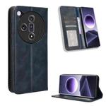 For OPPO Find X7 5G Magnetic Buckle Retro Texture Leather Phone Case(Blue)