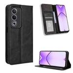 For OPPO A3 Pro 5G Global Magnetic Buckle Retro Texture Leather Phone Case(Black)