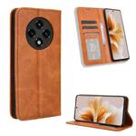 For OPPO F27 Pro 5G / F27 Pro+ 5G Magnetic Buckle Retro Texture Leather Phone Case(Brown)