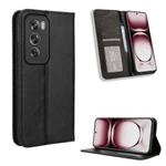 For OPPO Reno12 Pro 5G Global Magnetic Buckle Retro Texture Leather Phone Case(Black)