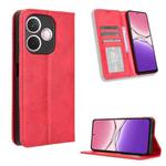 For OPPO A5 Pro Global Magnetic Buckle Retro Texture Leather Phone Case(Red)