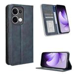 For OPPO Reno13 5G Global Magnetic Buckle Retro Texture Leather Phone Case(Blue)