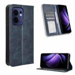 For OPPO Reno13 F 4G / 5G Magnetic Buckle Retro Texture Leather Phone Case(Blue)