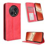 For OPPO F29 Pro 5G Magnetic Buckle Retro Texture Leather Phone Case(Red)