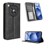 For OPPO Find X8s 5G Magnetic Buckle Retro Texture Leather Phone Case(Black)