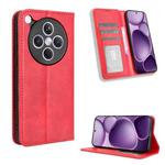 For OPPO Find X8s+ 5G Magnetic Buckle Retro Texture Leather Phone Case(Red)