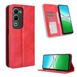 For OPPO A5 4G / 5G Global Magnetic Buckle Retro Texture Leather Phone Case(Red)