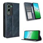 For OPPO A5 4G / 5G Global Magnetic Buckle Retro Texture Leather Phone Case(Blue)