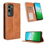 For OPPO A5 4G / 5G Global Magnetic Buckle Retro Texture Leather Phone Case(Brown)