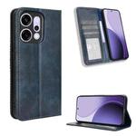 For OPPO Reno14 5G Global Magnetic Buckle Retro Texture Leather Phone Case(Blue)