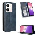 For OPPO A5x 4G / 5G Global Magnetic Buckle Retro Texture Leather Phone Case(Blue)