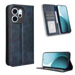 For OPPO Reno14 F 5G Magnetic Buckle Retro Texture Leather Phone Case(Blue)