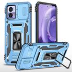Motorola Edge 30 Neo Armor PC + TPU Camera Shield Phone Case(Light Blue)
